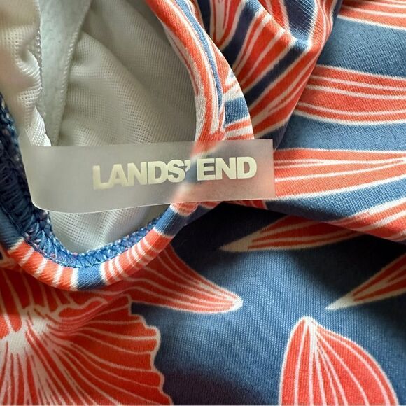 LANDS' END Blue Orange Tank ONE Piece SWIMSUIT 20W DD Cup - Picture 3 of 4